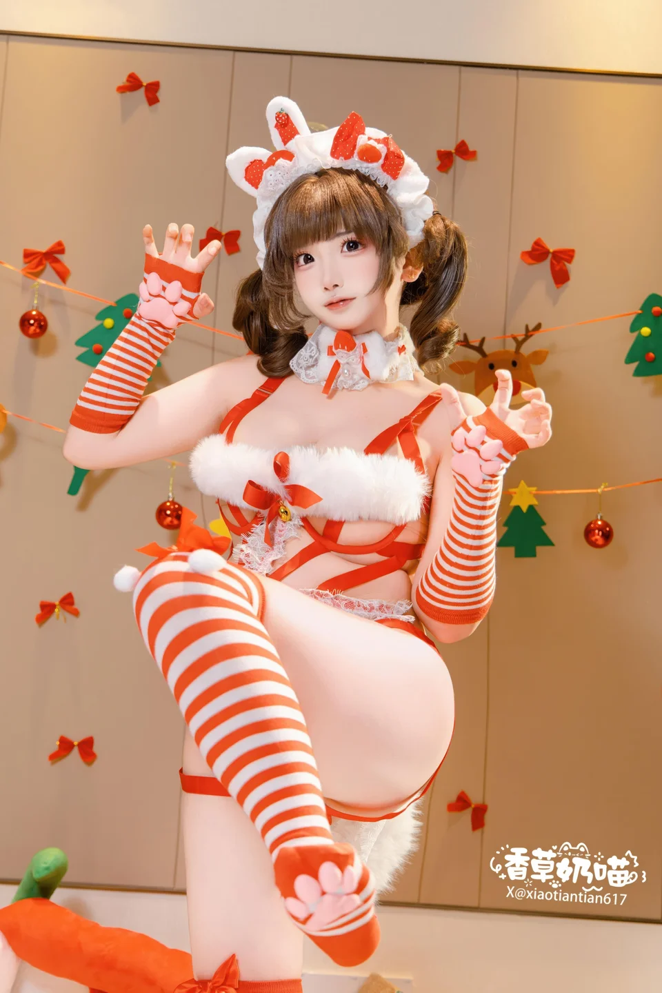 香草奶喵 - No.001 圣诞礼物 [135P,25V-1.04GB] tg@simisebaisi 【丝足阁】085.webp